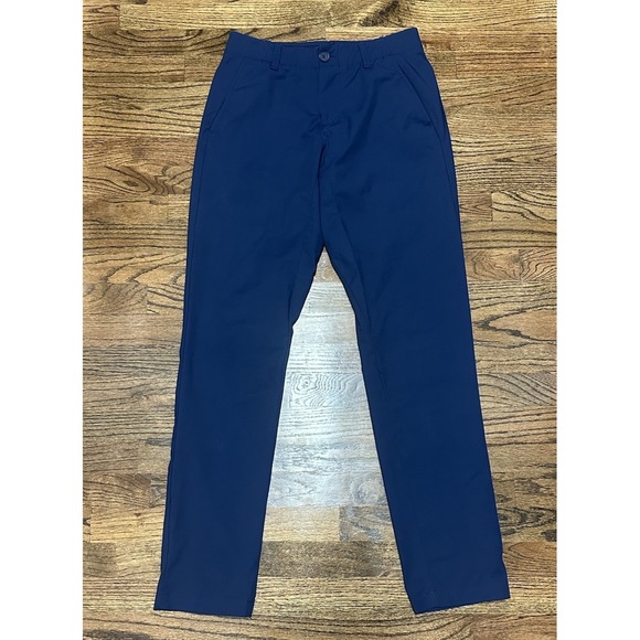 Under Armour Heatgear Slim Performance Golf Active Pants Navy Blue Sz 30x34 - Picture 1 of 7
